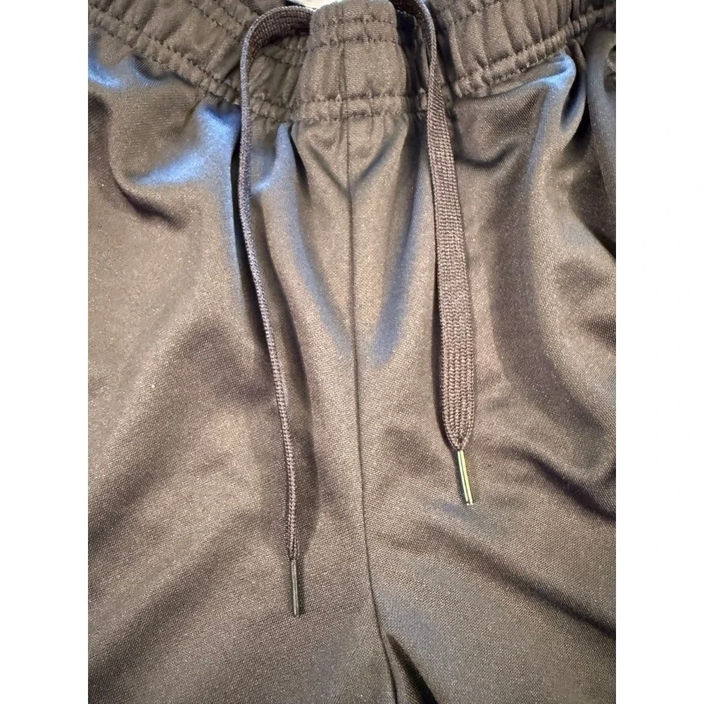 Adidas Track Pants Mens M Black Good Primegreen Tricolor Stripe Joggers